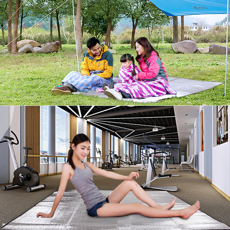 Ultralight Waterproof Camping Mat and Picnic Blanket - Beach Mattress and Sleeping Pad with Aluminum Foil and EVA Foam for Outdoor Tent Footprint