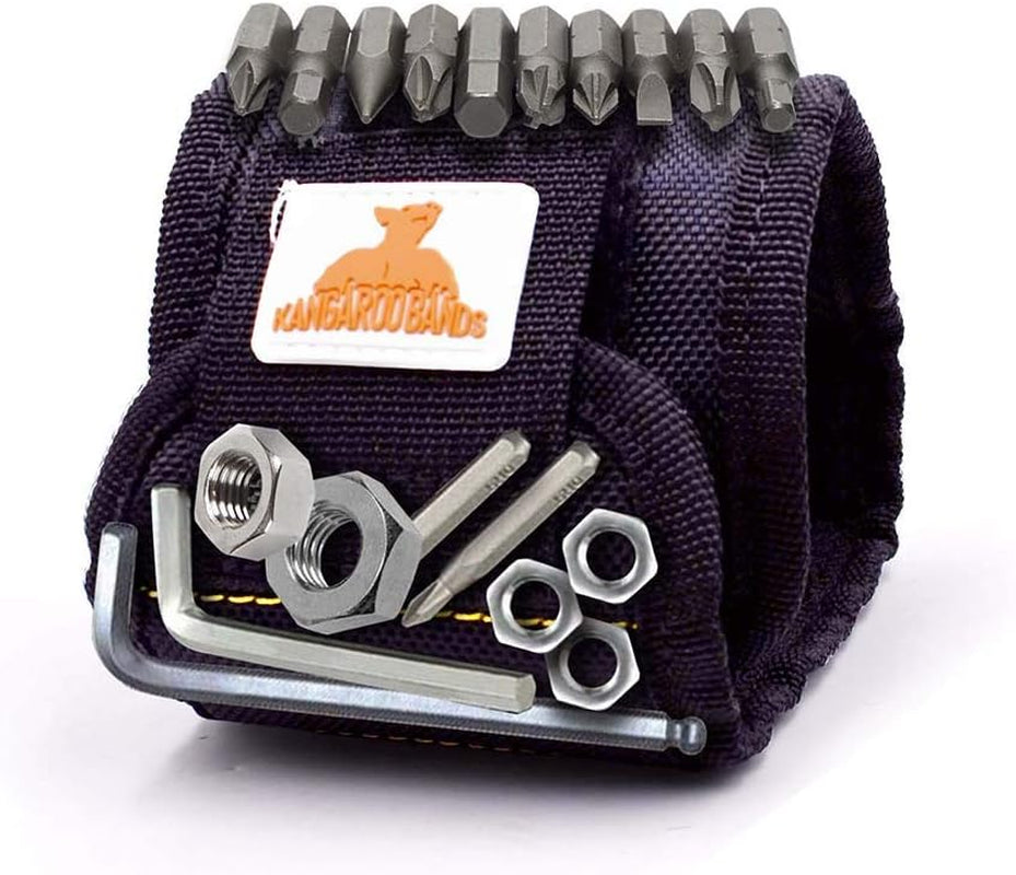 Magnetic Wristband Cuff with 15 High-Strength Magnets for Tools, Screws, Drill Bits, and Nails - Ideal Gift for Men, Fathers, Mechanics, and DIY Enthusiasts