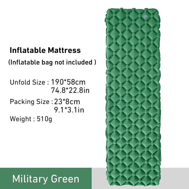 WESTTUNE Ultralight Inflatable Camping Sleeping Pad - Portable Outdoor Air Mattress for Travel and Hiking