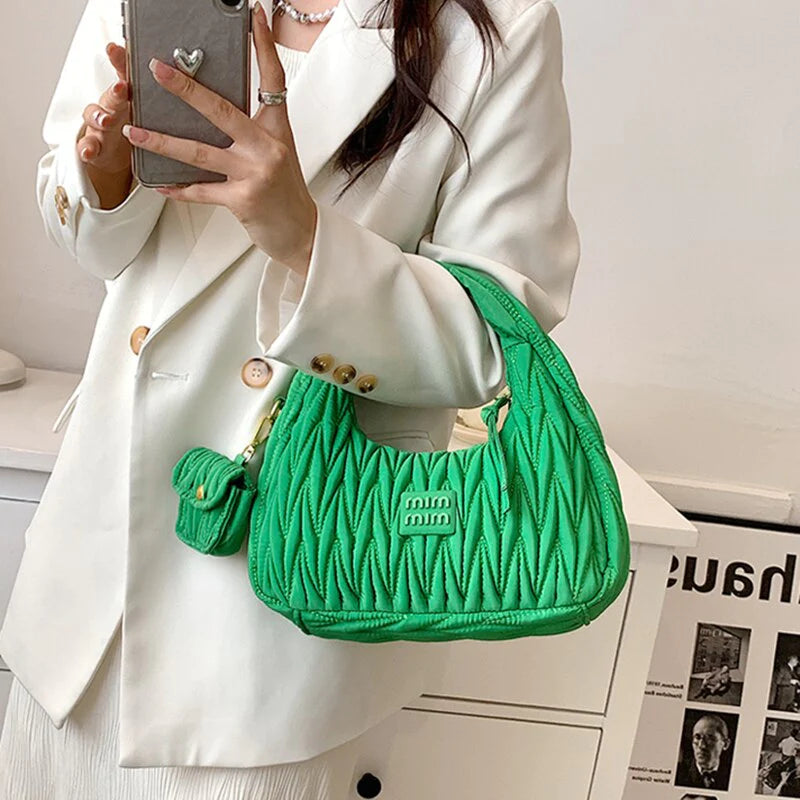Luxury Designer Nylon Hobo Shoulder Bag for Women - 2023 Evening Tote with Coin Purse