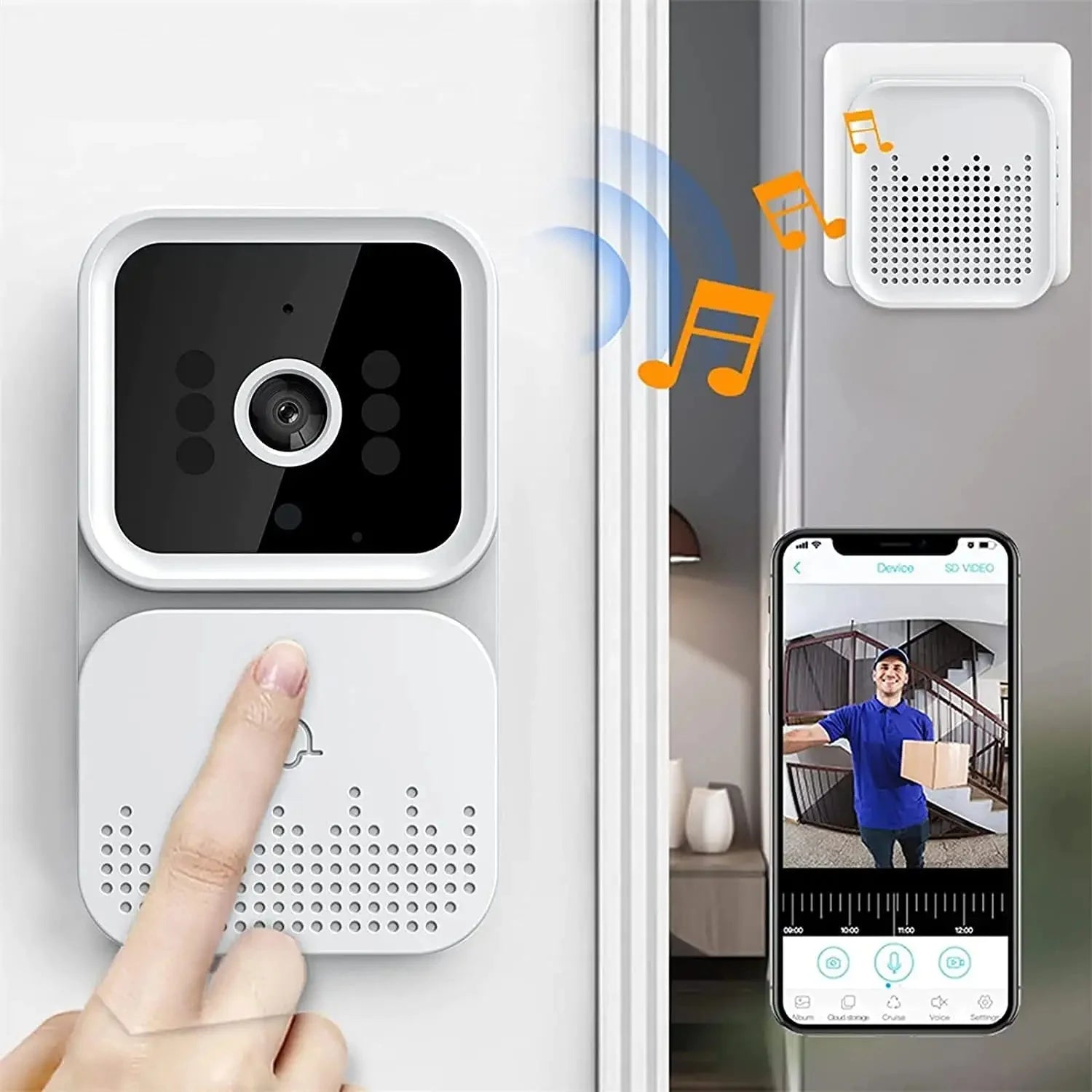 Smart WiFi Video Intercom Doorbell Home Security Camera System