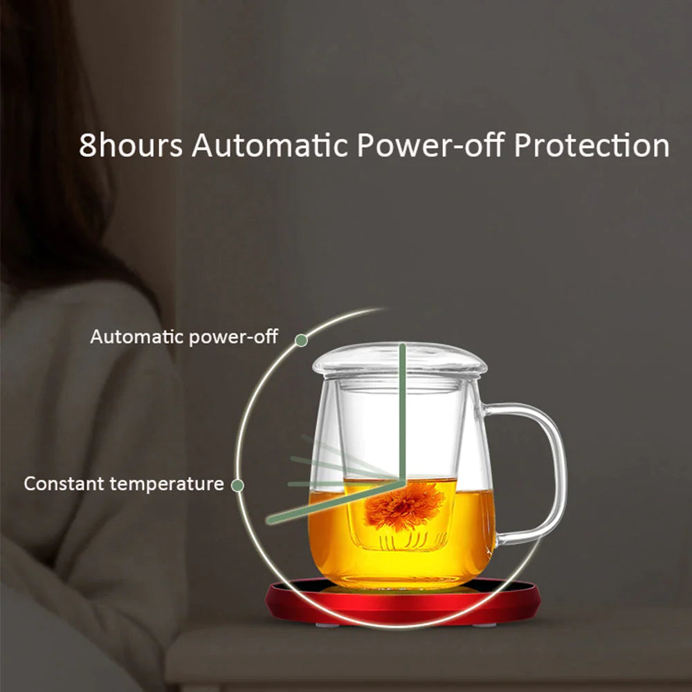 DC 5V USB Electric Coffee Mug Warmer with Adjustable Temperature for Hot Beverages