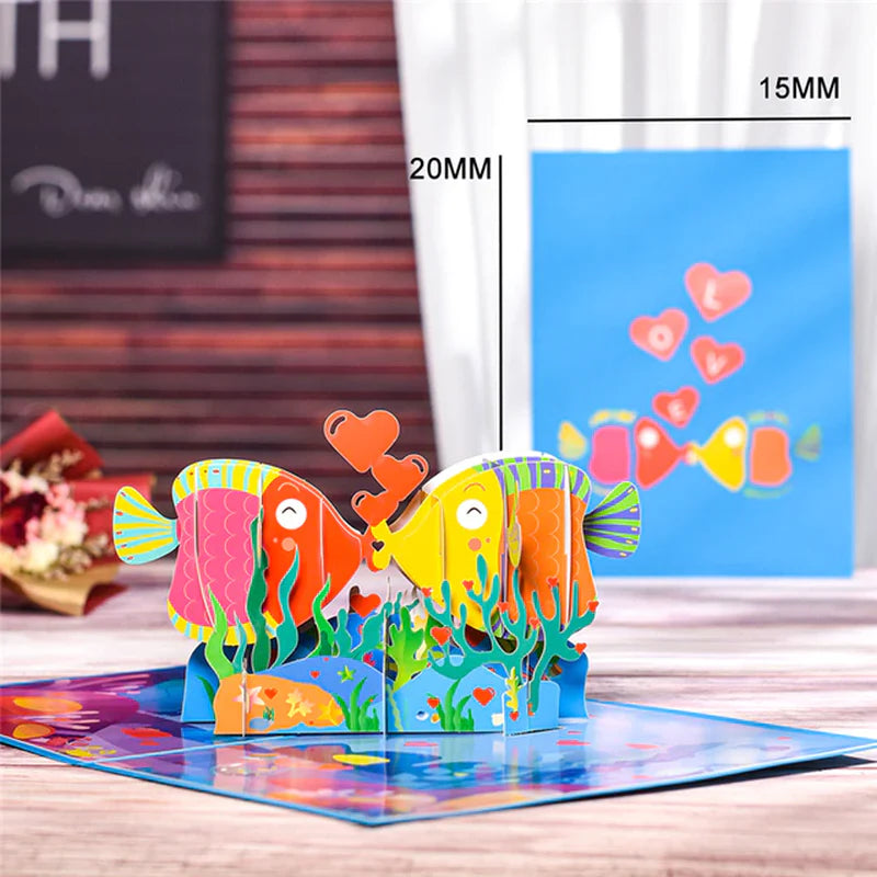 3D Pop-Up Butterfly Unicorn Birthday Card for Children - Adorable Animal Greeting Card for Baby Showers and Special Occasions
