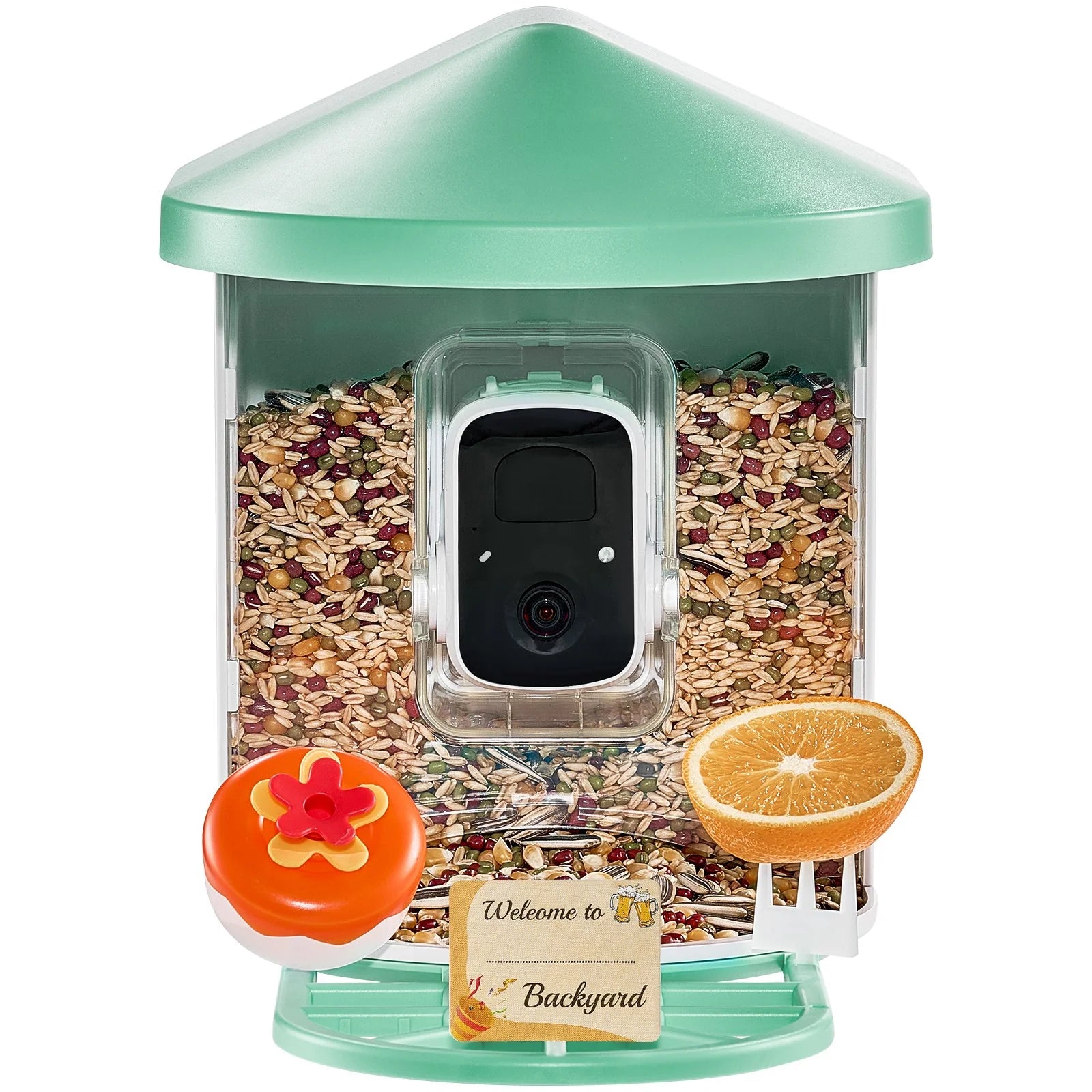 VEVOR Intelligent Bird Feeder with 2K HD Camera and AI Bird Species Recognition for Automatic Capture