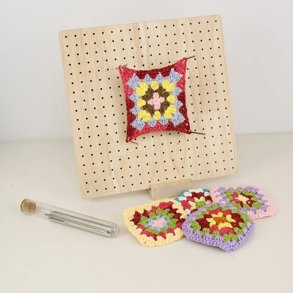 Large Handcrafted Crochet Blocking Mat with 20 Pins for Knitting and Crochet Projects