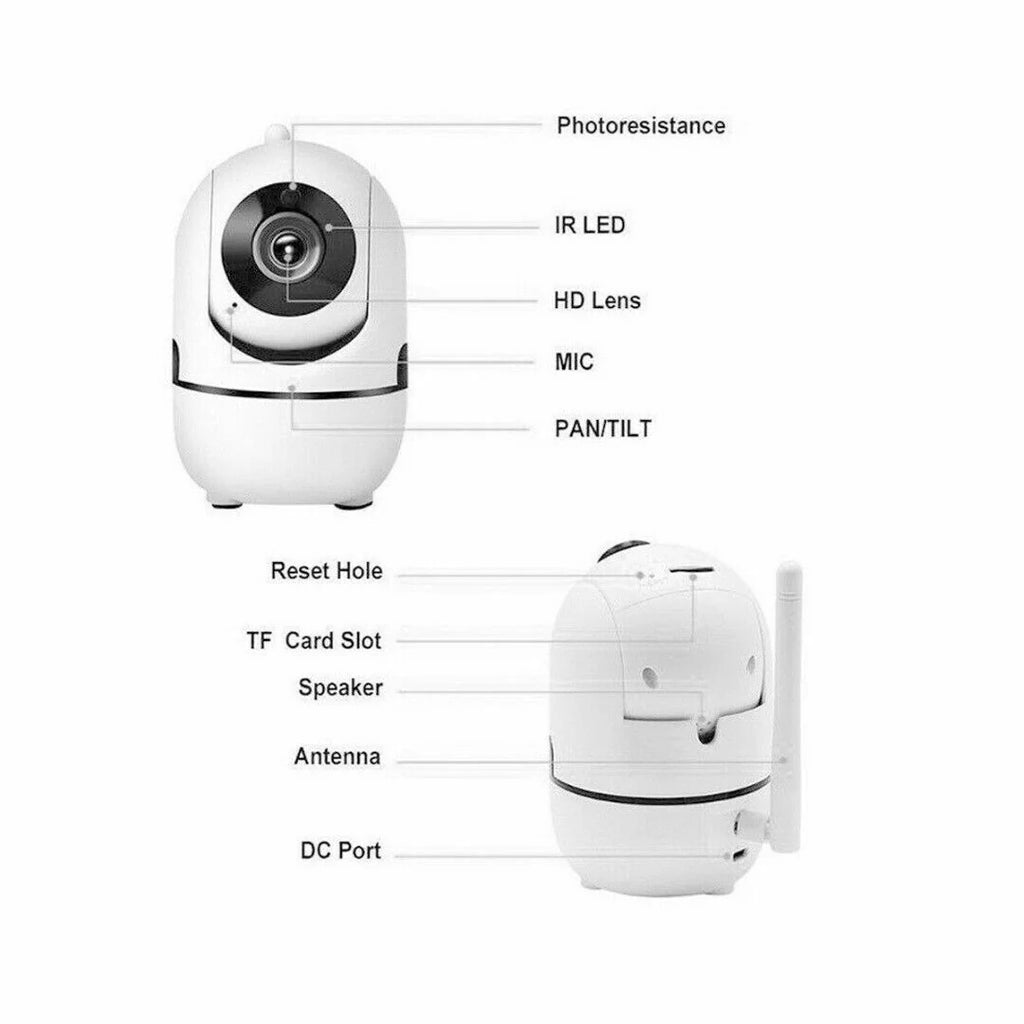 1080P Wireless Indoor Security Camera with Night Vision for Home Monitoring of Babies and Pets