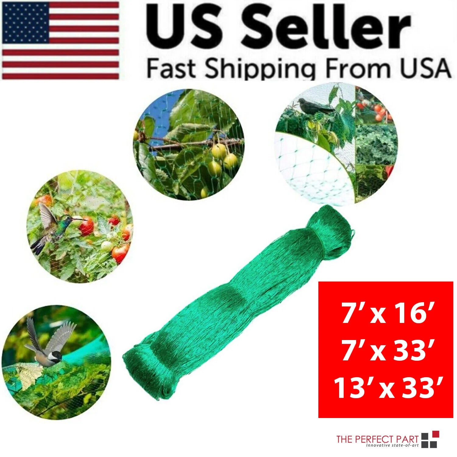 33FT Bird Protection Netting for Ponds, Trees, Crops, and Garden Plants
