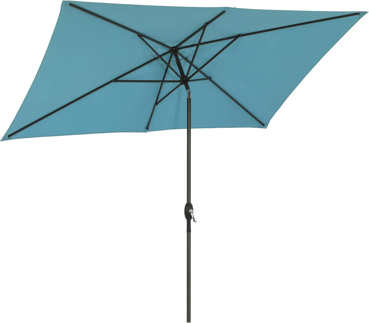 10FT x 6.5FT Outdoor Patio Umbrella with Push Button Tilt and Crank for Poolside, Market, Garden, Lawn, Backyard, Deck, and Beach Use