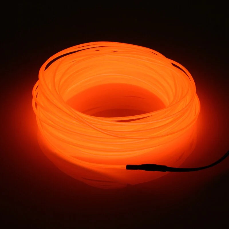 Neon LED EL Wire String Light with Controller for Decorative Use in Cars and Events