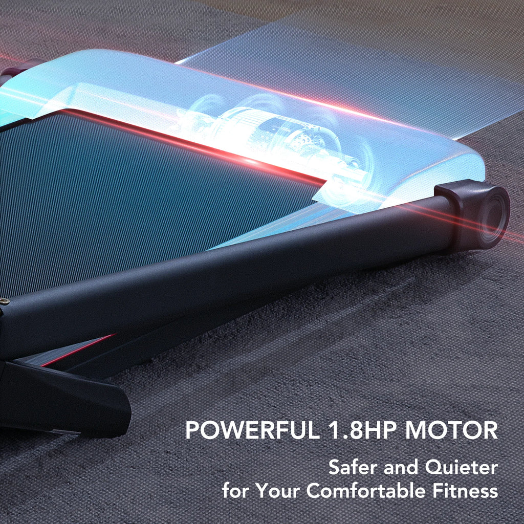 Folding Bluetooth Treadmill with Voice Control for Home Use