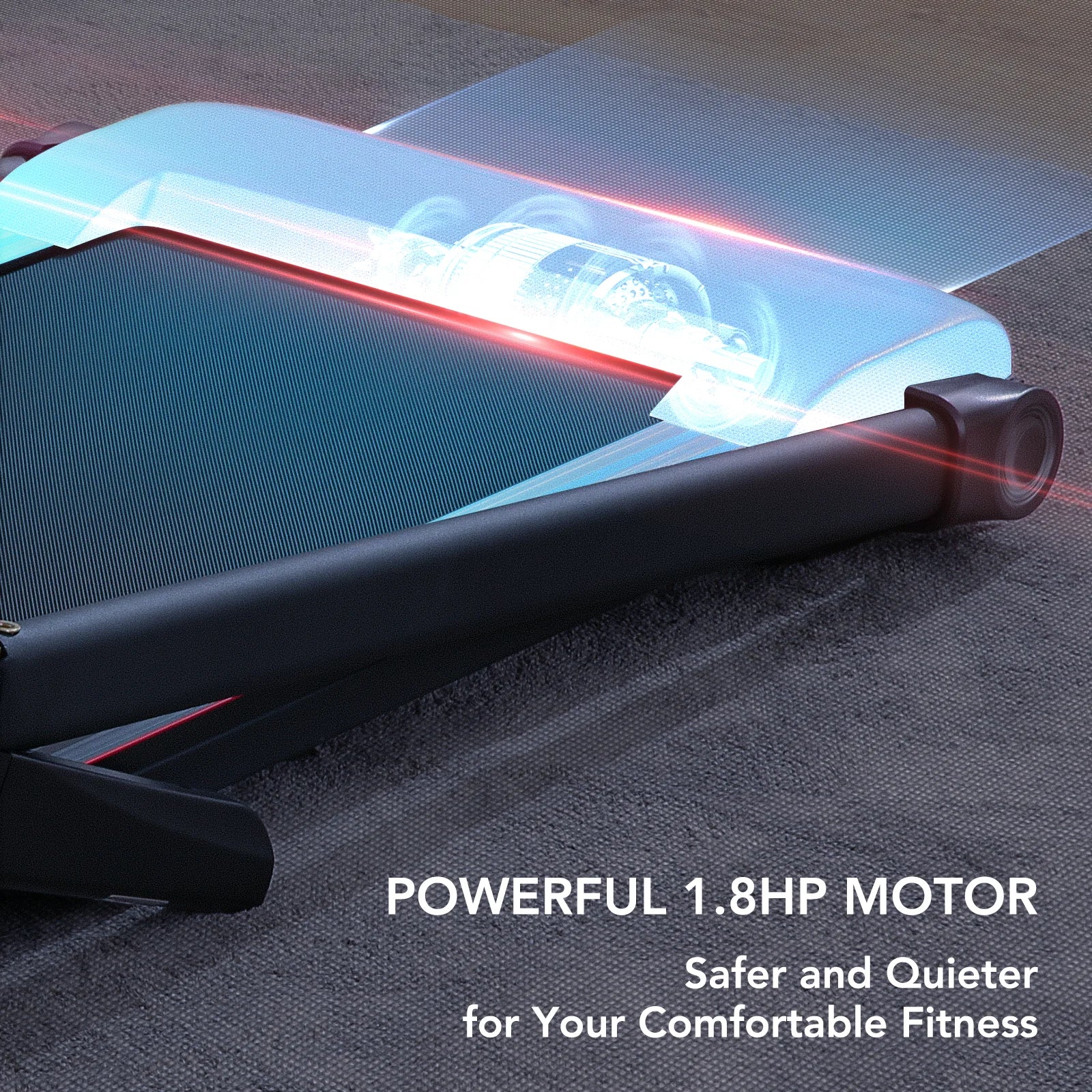 Folding Bluetooth Treadmill with Voice Control for Home Use