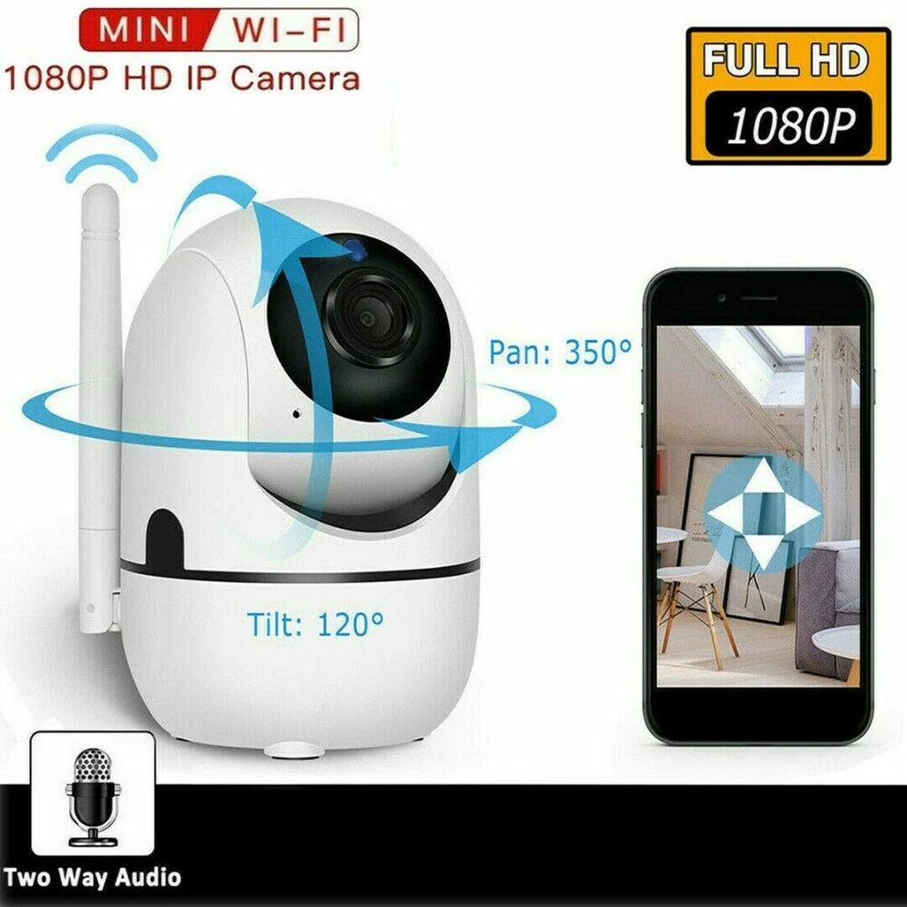 1080P Wireless Indoor Security Camera with Night Vision for Home Monitoring of Babies and Pets