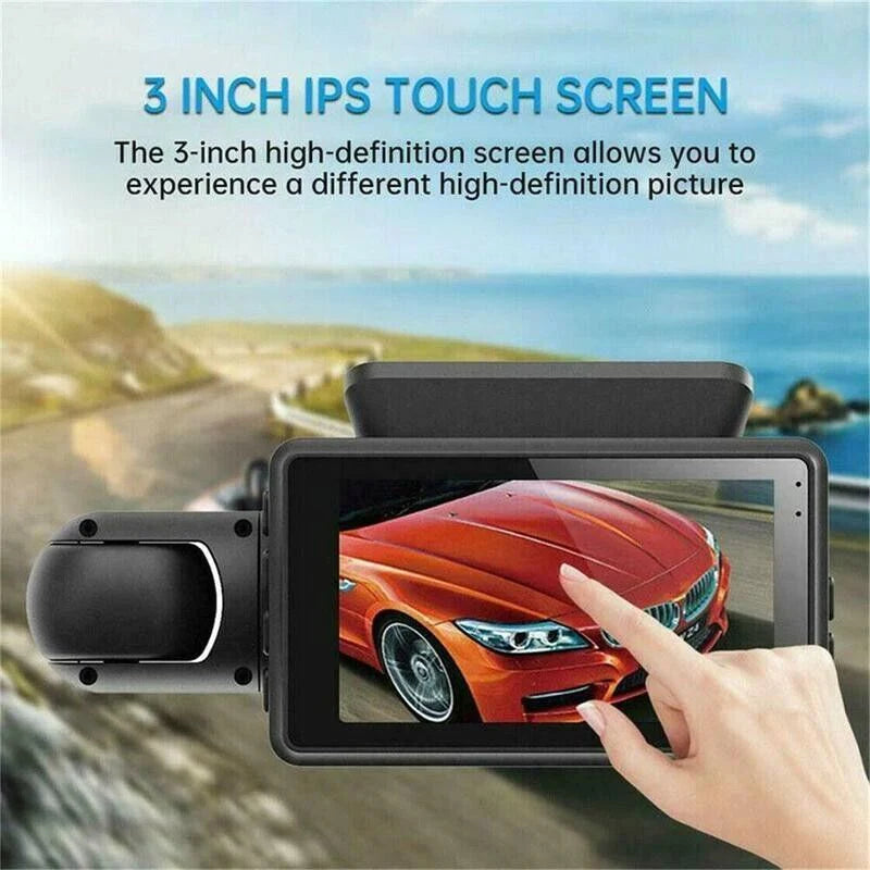 1080P Dual Lens Car Dash Cam with G-Sensor and Front/Interior Cameras