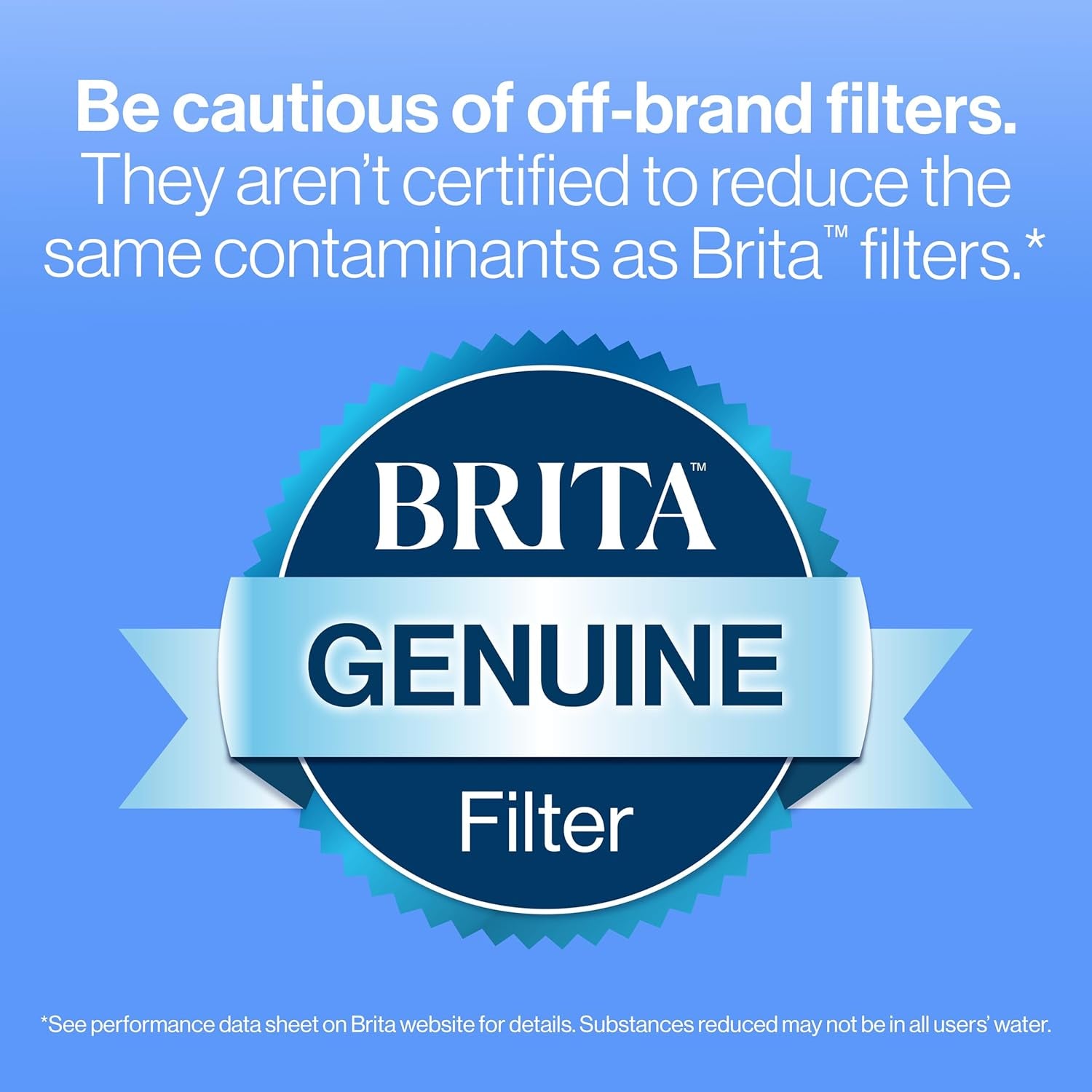 Standard Water Filter for Pitchers and Dispensers - Reduces Copper, Cadmium, and Mercury Impurities, Lasts Up to Two Months or 40 Gallons, Includes 6 Filters