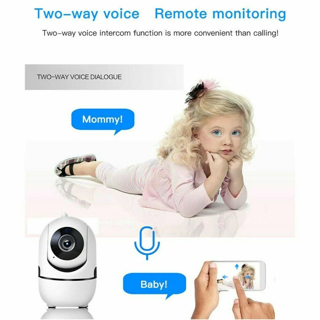 1080P Wireless Indoor Security Camera with Night Vision for Home Monitoring of Babies and Pets