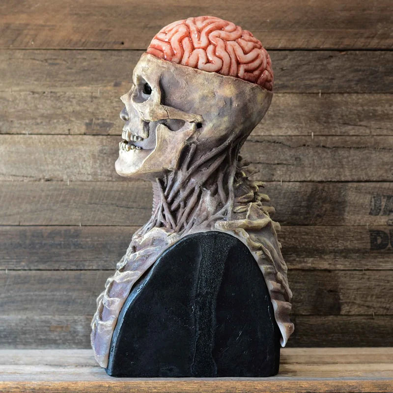 3D Realistic Full Head Skull Mask with Movable Jaw - Latex Skeleton Mask for Halloween and Masquerade Events