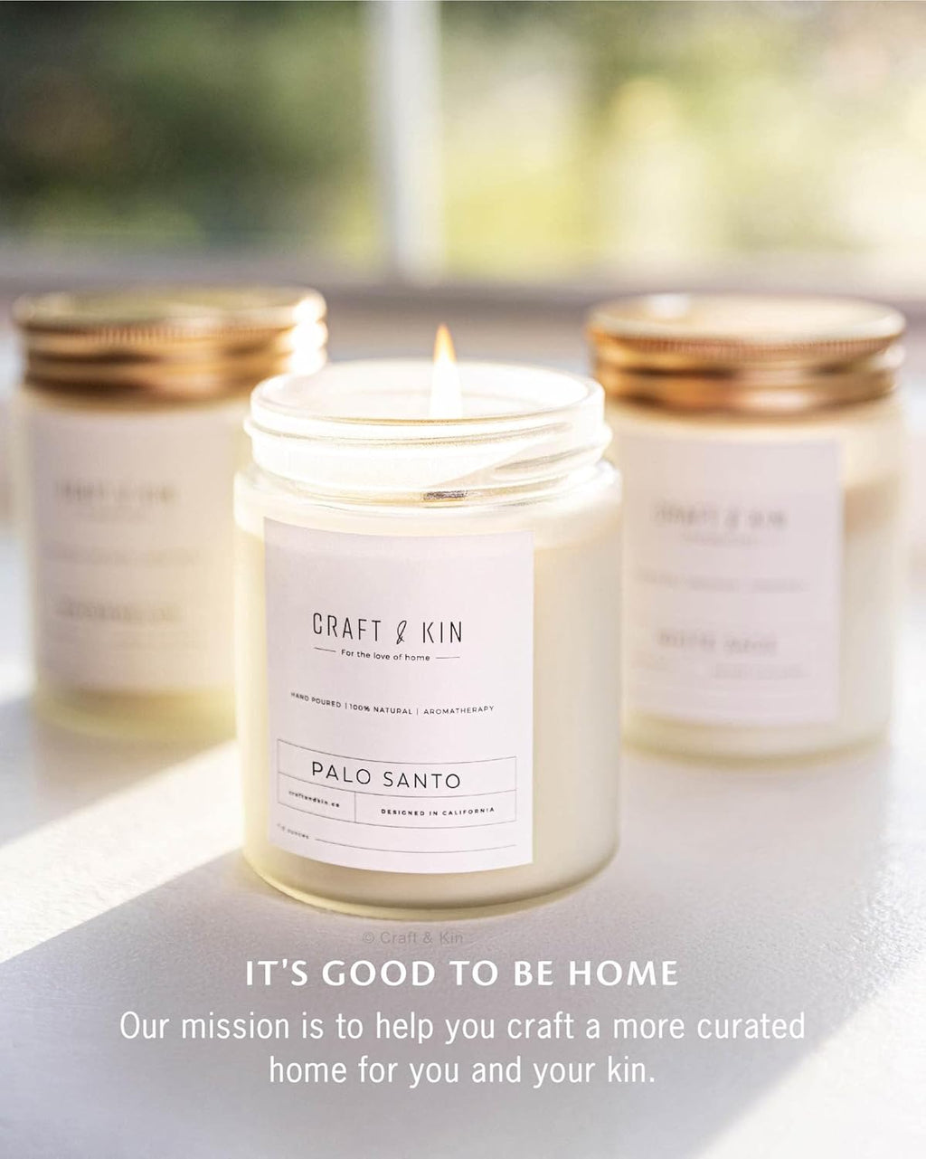 Palo Santo Fall Scented Candle | 8 oz | 45-Hour Burn Time | Classic Soy Woodwick | Natural Soy | Ideal Gifts for Men and Women