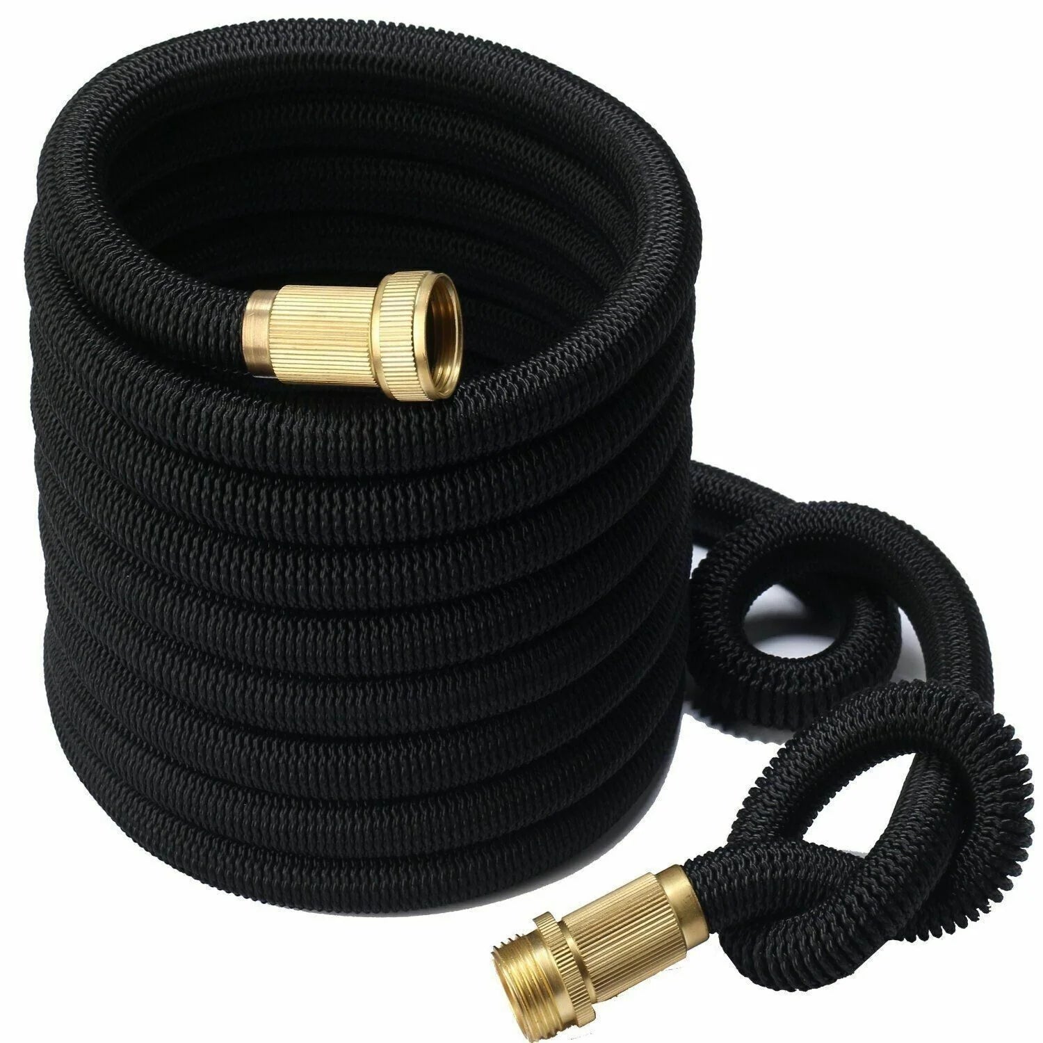 Deluxe Expandable Flexible Garden Hose - 25, 50, 75, 100FT - 4X Stronger Design