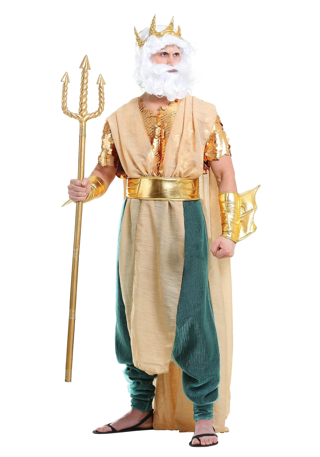 Elegant Deluxe Couples Neptune and Poseidon Sea Siren Mermaid Costume
