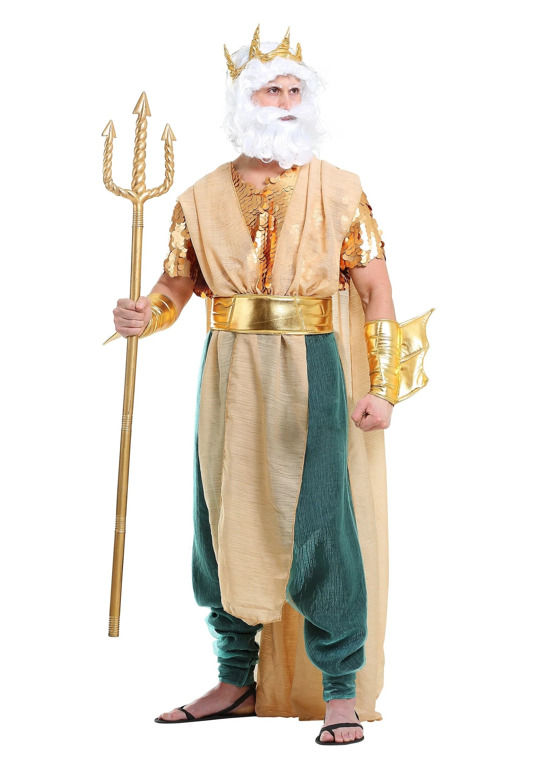 Elegant Deluxe Couples Neptune and Poseidon Sea Siren Mermaid Costume