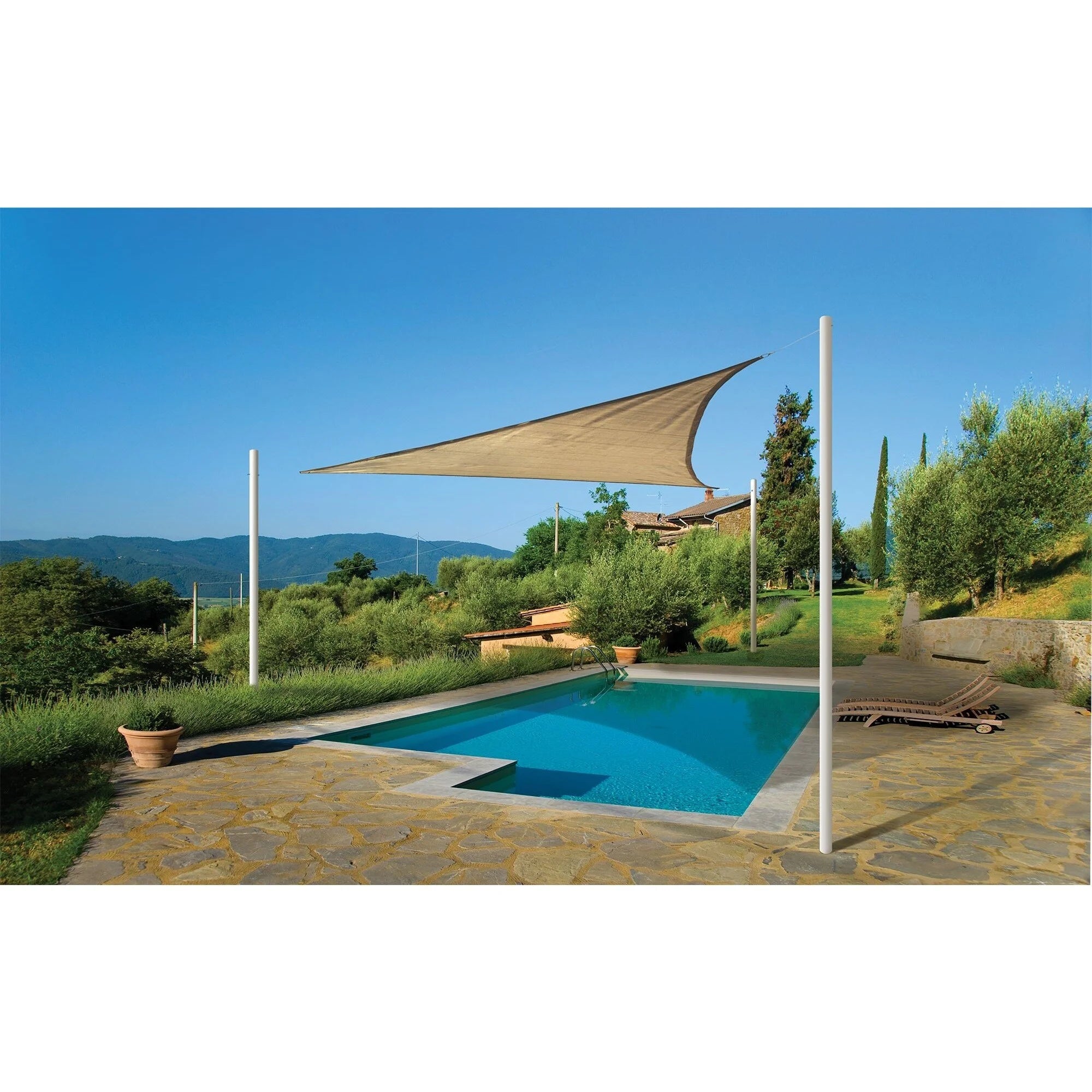 Shadelogic 12-Foot Triangle Sun Shade Sail - Sand Color
