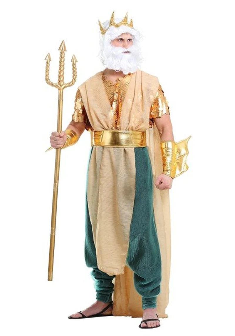 Elegant Deluxe Couples Neptune and Poseidon Sea Siren Mermaid Costume