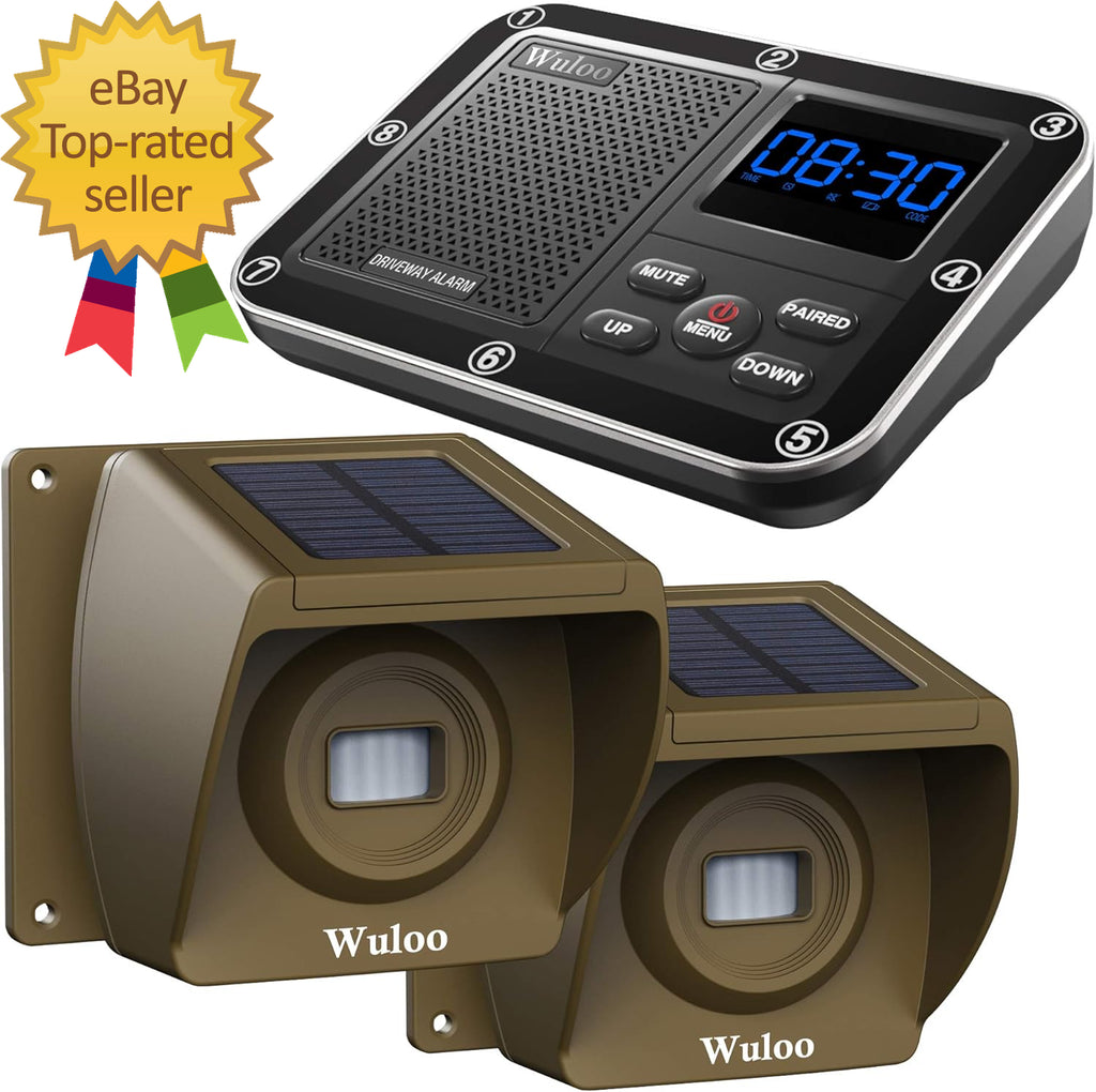 Solar Driveway Alarm Wireless outside 1800Ft Range Outdoor Motion Sensor