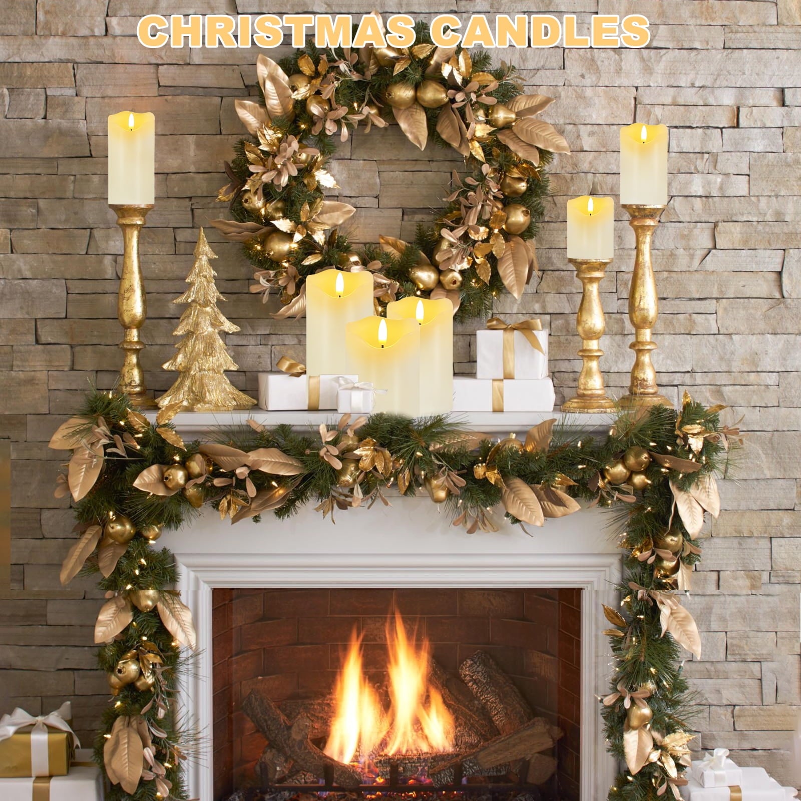 Set of 3 White Flameless LED Pillar Candles with Remote Control and Timer - Dimmable Battery-Operated Electric Candles for Holiday Decor