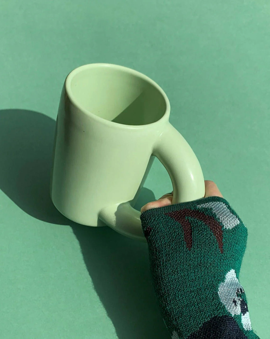 Handcrafted Ceramic Chubby Mugs with Twisted Handles - Distinctive Tea and Coffee Cups