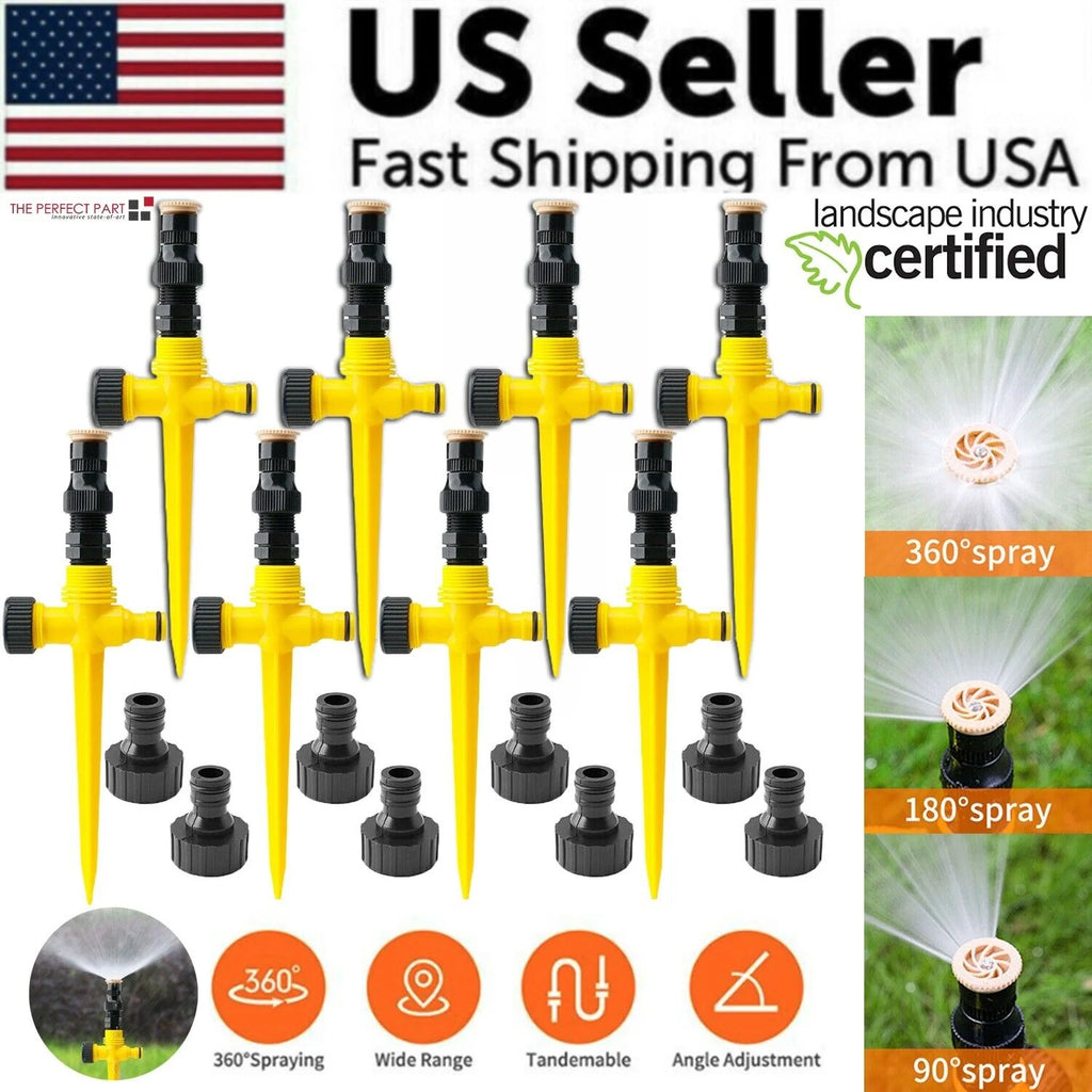 360° Rotating Automatic Irrigation System for Garden and Lawn - Water-Saving Sprinkler for Patios - Made in the USA