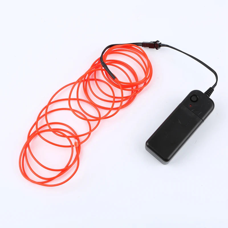 Neon LED EL Wire String Light with Controller for Decorative Use in Cars and Events