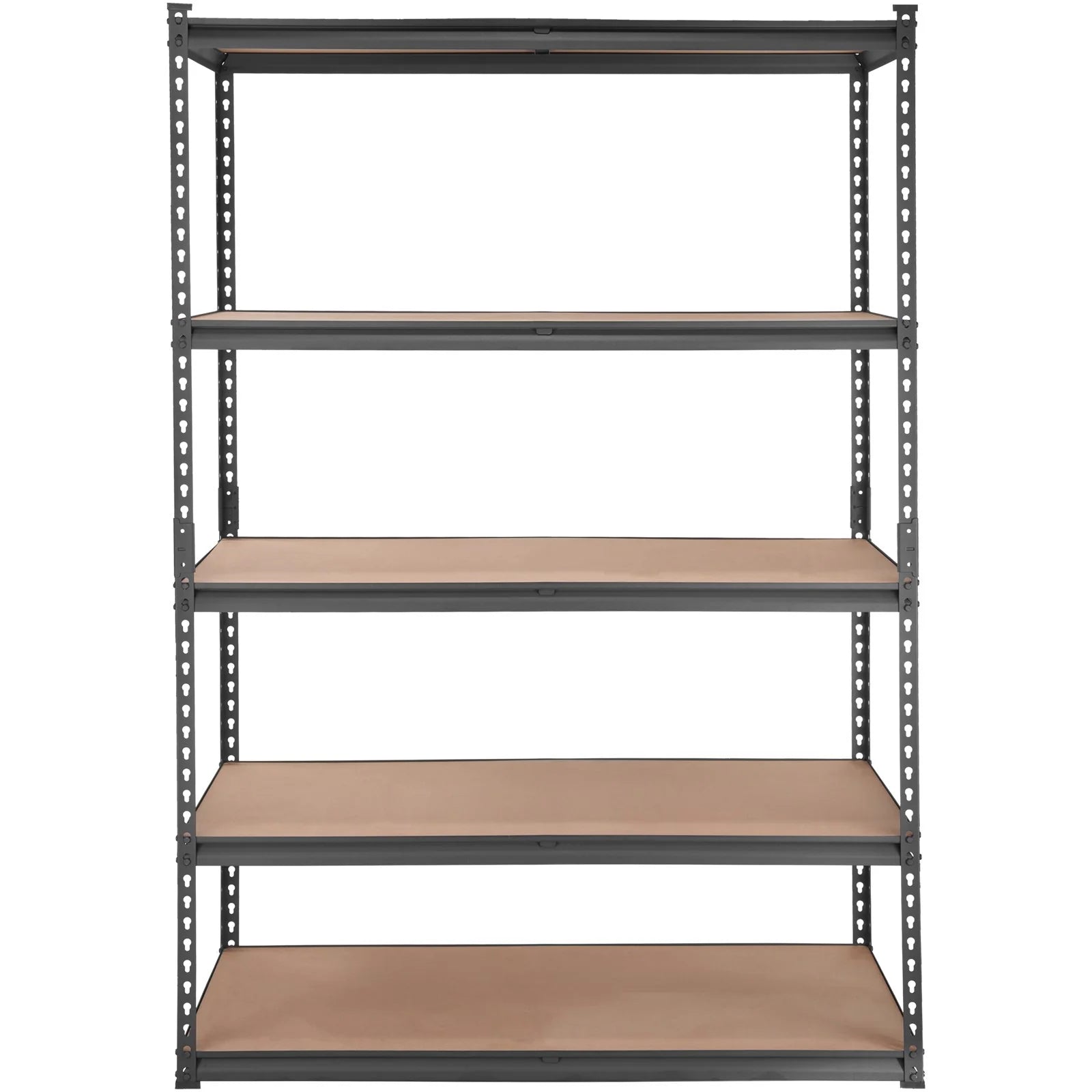VEVOR Heavy-Duty 5-Tier Adjustable Metal Storage Shelving Unit, 2000 lbs Capacity, Utility Rack for Garage, Kitchen, Pantry, Basement, Bathroom, and Laundry, Black, 48" L x 24" W x 72" H