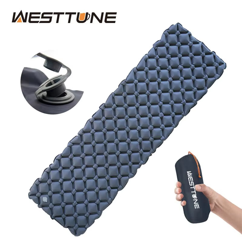 WESTTUNE Ultralight Inflatable Camping Sleeping Pad - Portable Outdoor Air Mattress for Travel and Hiking
