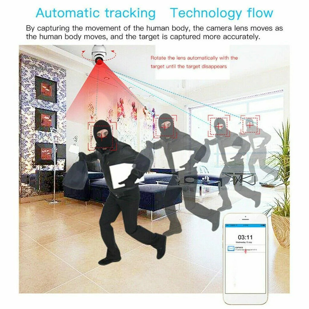 1080P Wireless Indoor Security Camera with Night Vision for Home Monitoring of Babies and Pets
