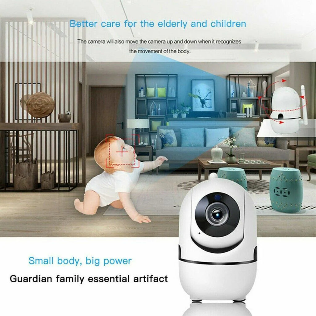 1080P Wireless Indoor Security Camera with Night Vision for Home Monitoring of Babies and Pets