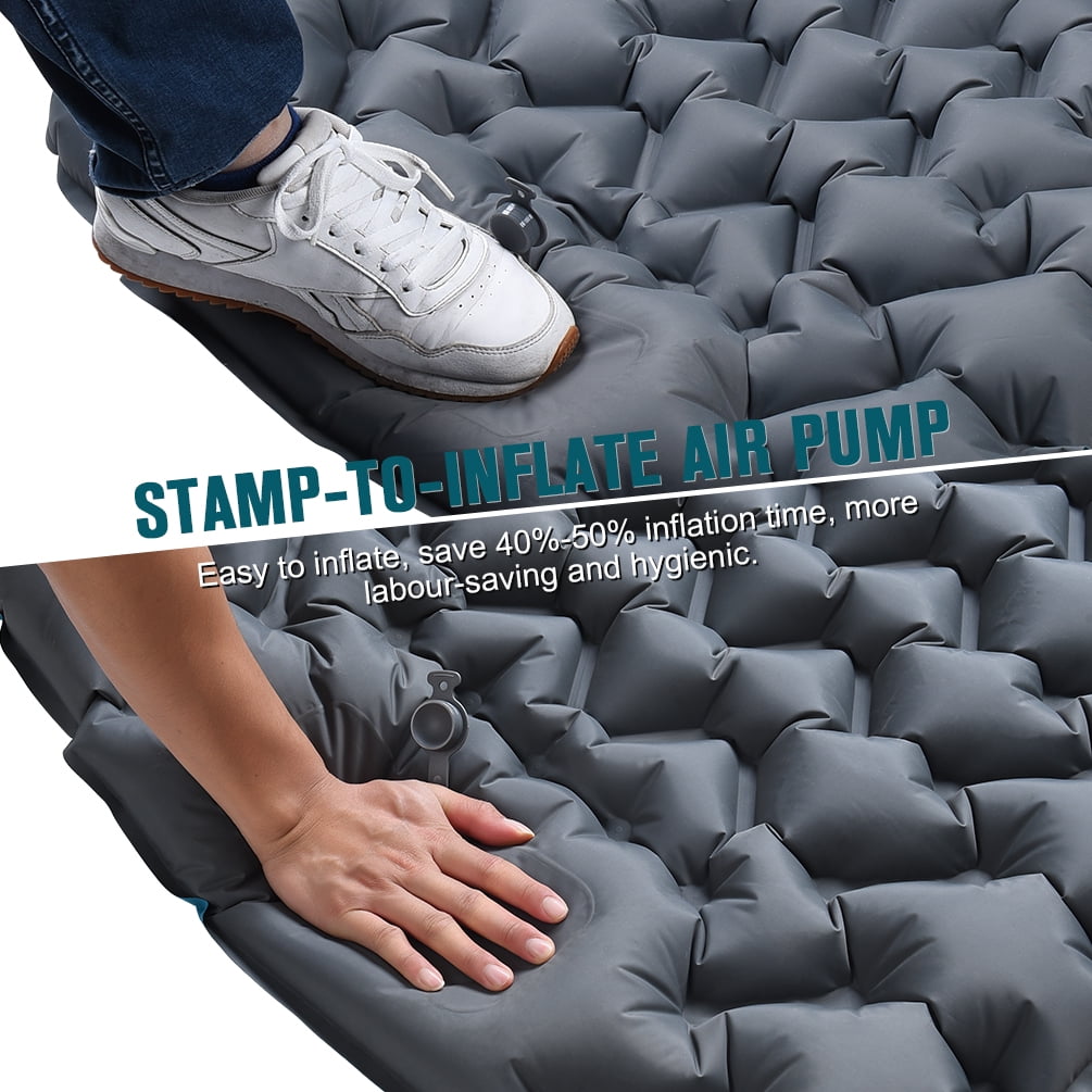 Uarter Inflatable Sleeping Pad - 79 x 28 Inch Waterproof Camping Mattress for Backpacking, Hiking, and Travel - Blue