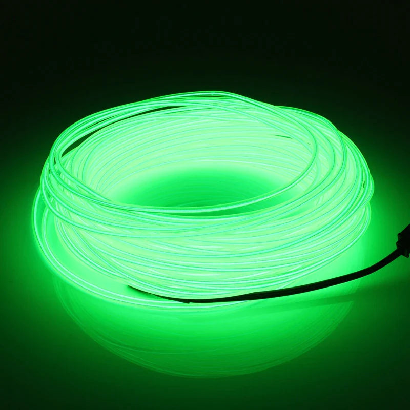 Neon LED EL Wire String Light with Controller for Decorative Use in Cars and Events
