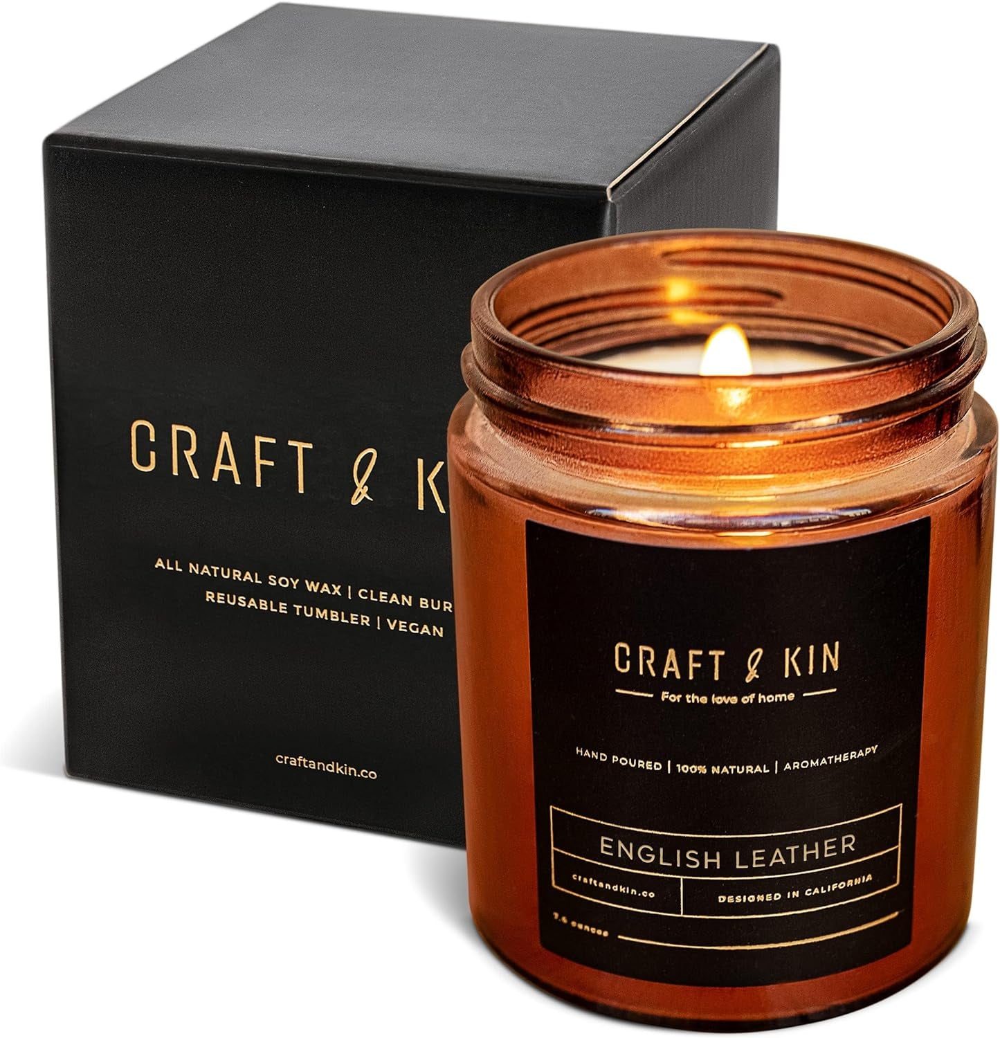 Palo Santo Fall Scented Candle | 8 oz | 45-Hour Burn Time | Classic Soy Woodwick | Natural Soy | Ideal Gifts for Men and Women