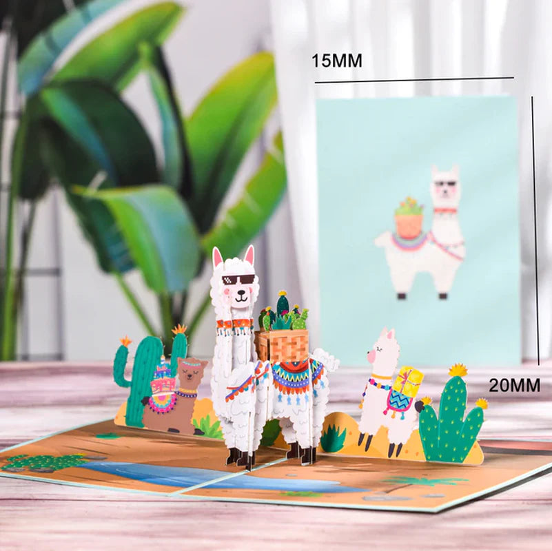 3D Pop-Up Butterfly Unicorn Birthday Card for Children - Adorable Animal Greeting Card for Baby Showers and Special Occasions