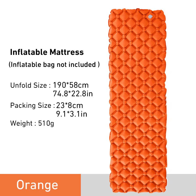 WESTTUNE Ultralight Inflatable Camping Sleeping Pad - Portable Outdoor Air Mattress for Travel and Hiking