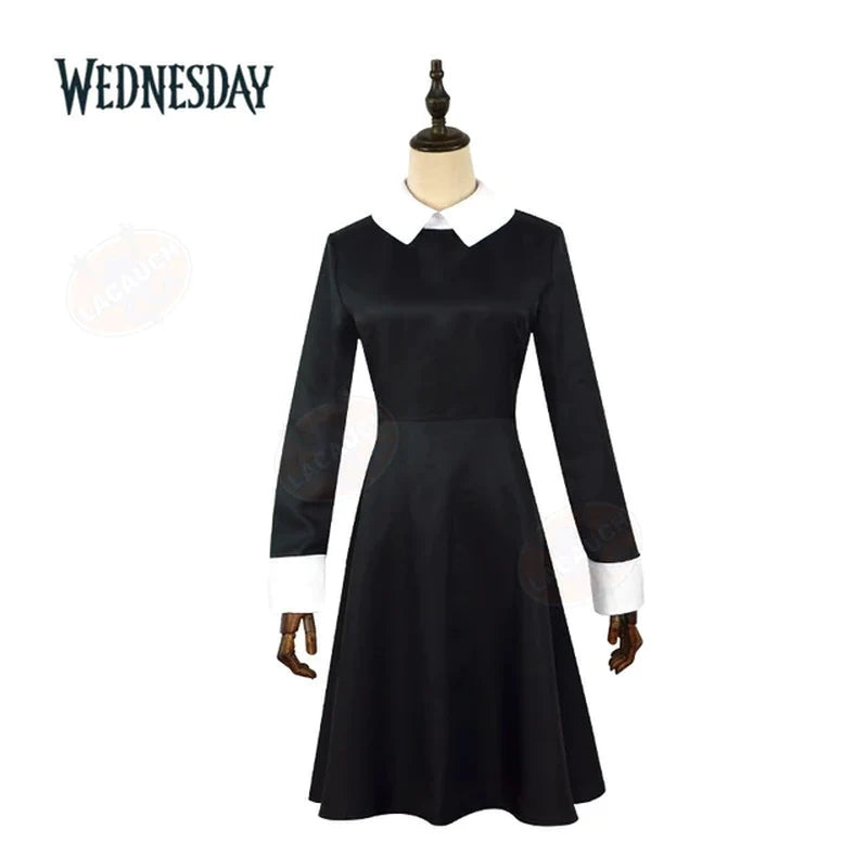 Wednesday Addams Nevermore Academy Cosplay Costume Set for Students - Unisex School Uniform Outfit