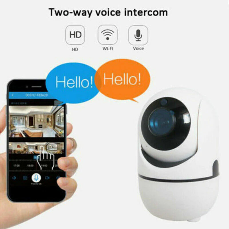 1080P Wireless Indoor Security Camera with Night Vision for Home Monitoring of Babies and Pets