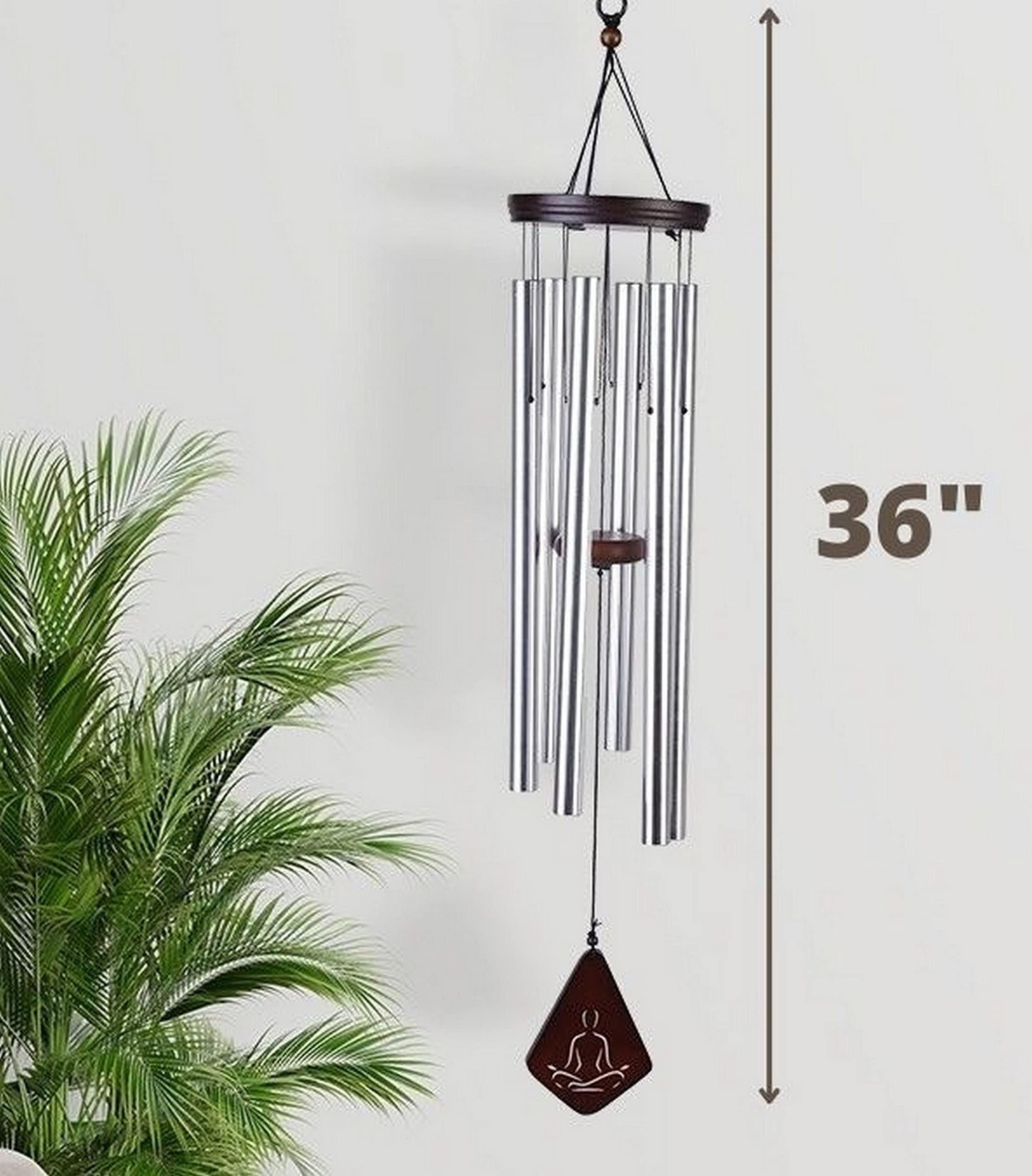 36-Inch Large Deep Tone Wind Chimes for Outdoor Gardens and Yoga Spaces