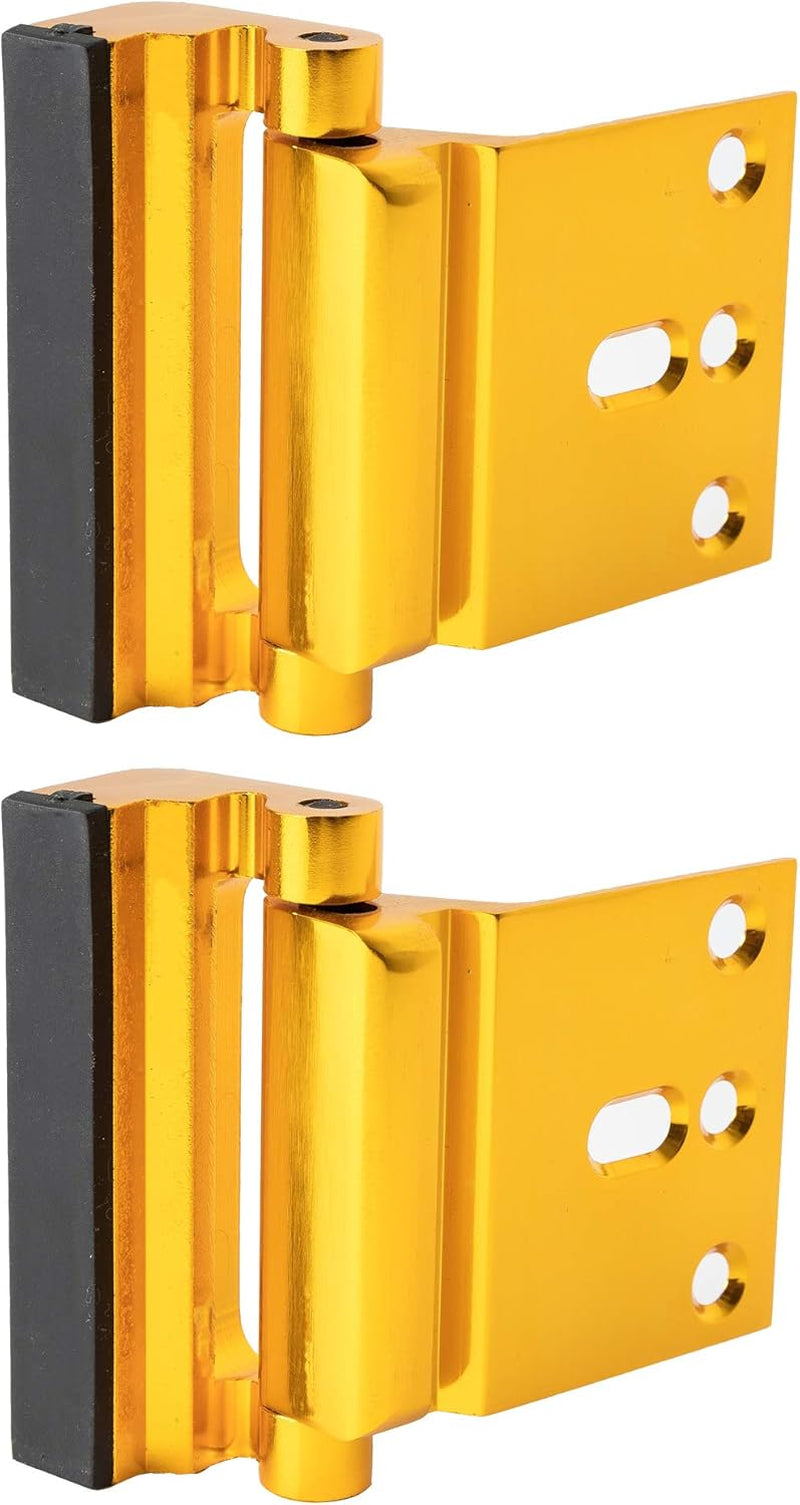 2-Pack Door Reinforcement Locks with 8 Screws, Childproof Home Security Lock, Night Lock Capable of Withstanding 800 lbs, Silver Finish