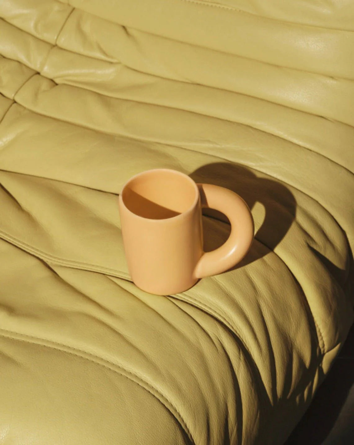 Handcrafted Ceramic Chubby Mugs with Twisted Handles - Distinctive Tea and Coffee Cups