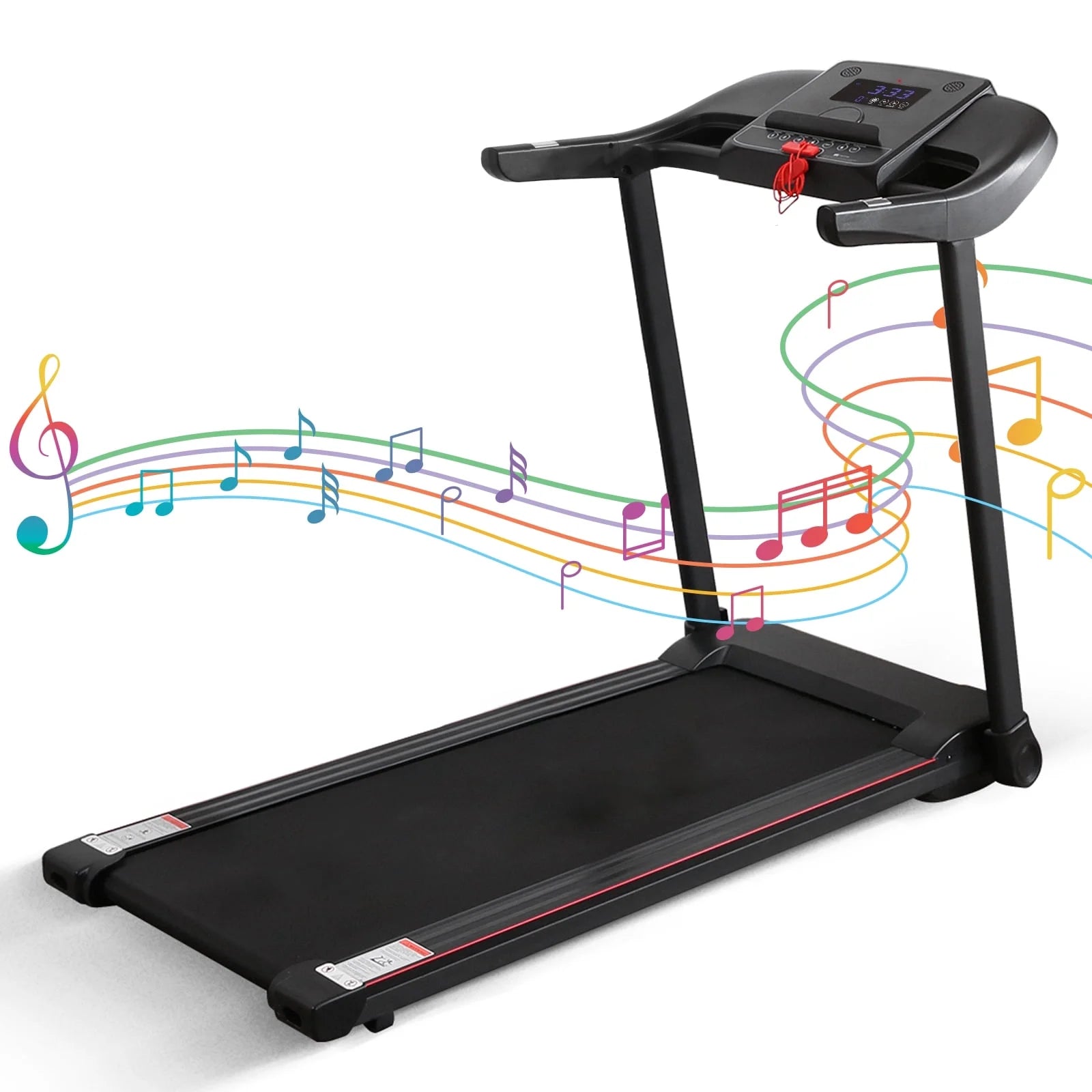 Folding Bluetooth Treadmill with Voice Control for Home Use