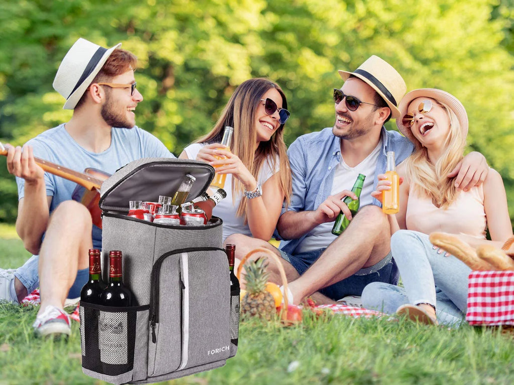 Leakproof Insulated Waterproof Backpack Cooler - Lightweight Soft Cooler Bag for Men and Women, Ideal for Work, Lunch, Picnics, Camping, and Hiking, Holds 30 Cans