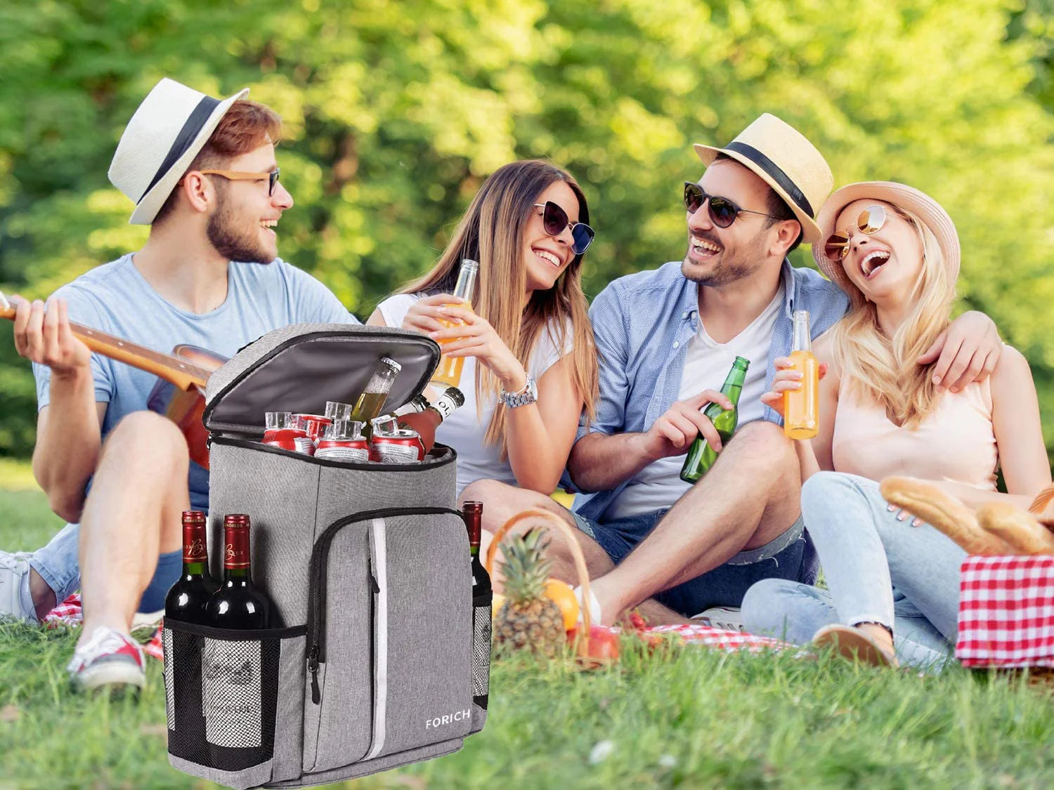 Leakproof Insulated Waterproof Backpack Cooler - Lightweight Soft Cooler Bag for Men and Women, Ideal for Work, Lunch, Picnics, Camping, and Hiking, Holds 30 Cans