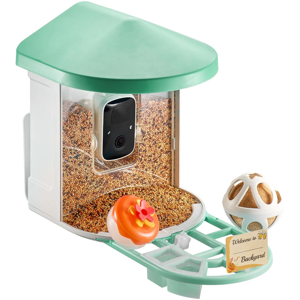 VEVOR Intelligent Bird Feeder with 2K HD Camera and AI Bird Species Recognition for Automatic Capture