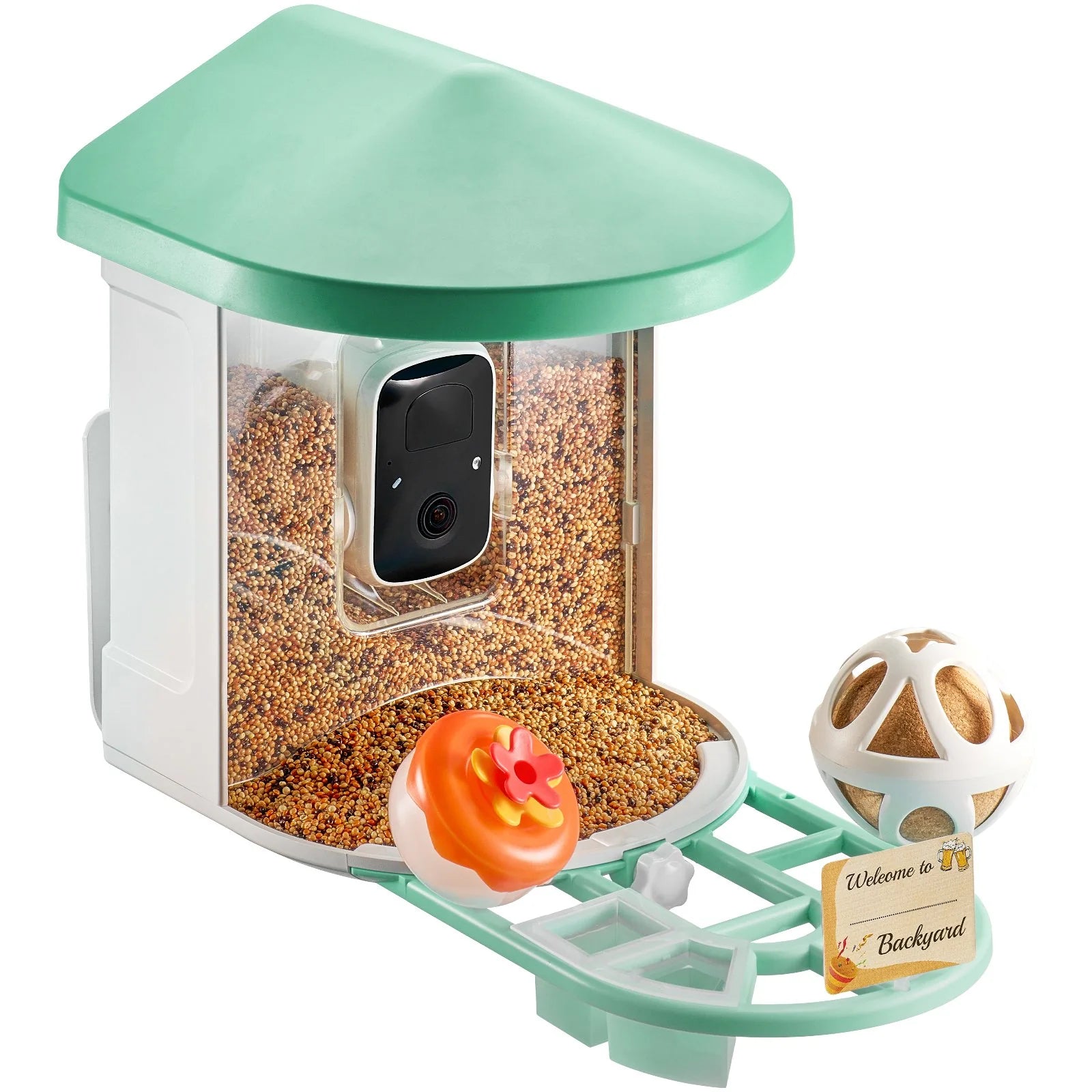 VEVOR Intelligent Bird Feeder with 2K HD Camera and AI Bird Species Recognition for Automatic Capture